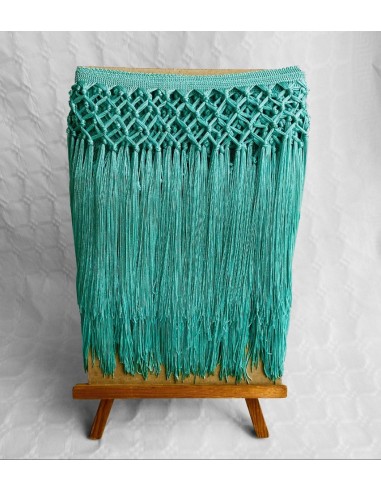 Flecos nudos enrejado Verde Mar | Mercería Alfambra