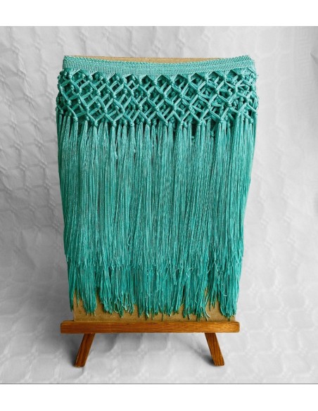 Flecos nudos enrejado Verde Mar | Mercería Alfambra