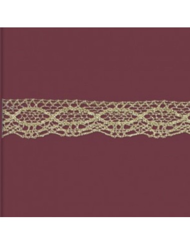 Encaje dorado metalizado 3 cm | Mercería Alfambra