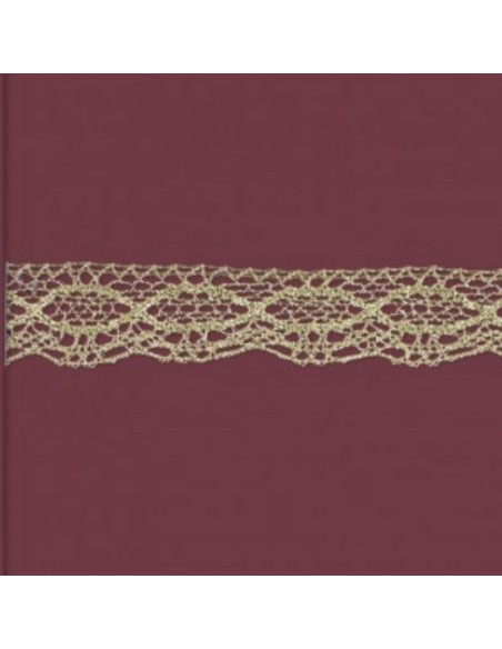 Encaje dorado metalizado 3 cm | Mercería Alfambra