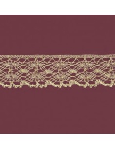 Encaje dorado metalizado 4 cm | Mercería Alfambra