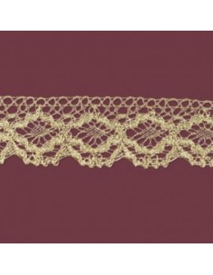 Encaje dorado metalizado 4 cm | Mercería Alfambra 2