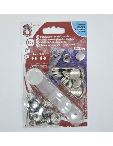 Broche presión color plata Waldes | Mercería Alfambra