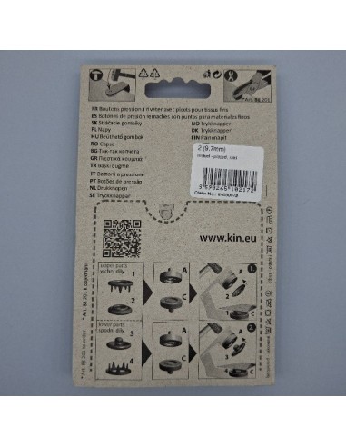 Broche presión doble arandela Kohinor | Mercería Alfambra