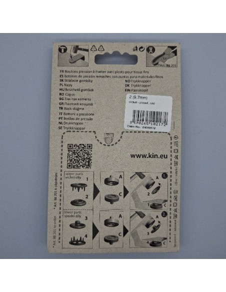 Broche presión doble arandela Kohinor | Mercería Alfambra