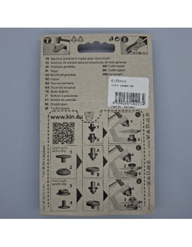 Broche presión color plata Waldes | Mercería Alfambra