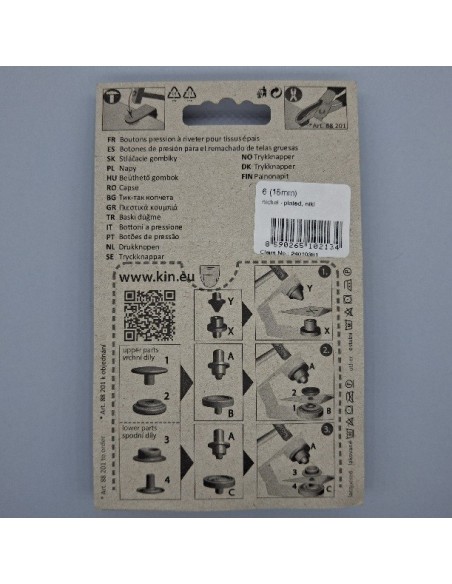 Broche presión color plata Waldes | Mercería Alfambra