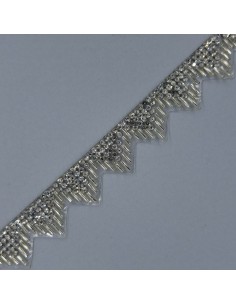 Pasamanería Cristal Rocalla Ondas 23 mm | Mercería Alfambra