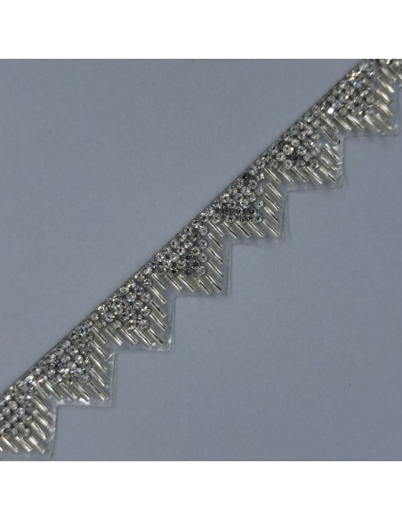 Pasamanería Cristal Rocalla Ondas 23 mm | Mercería Alfambra