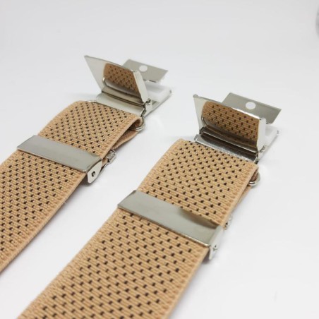 Tirantes cabellero topos fantasía camel