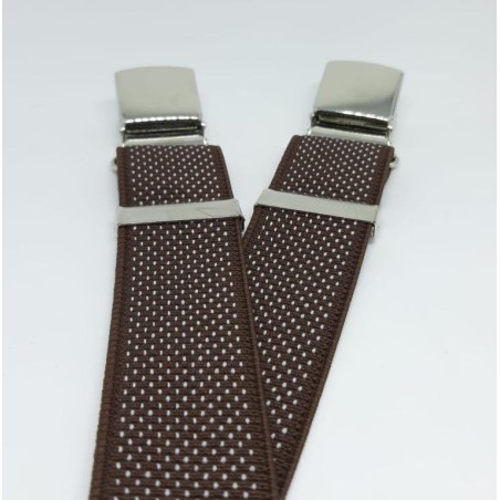 Tirantes cabellero topos fantasía marrón