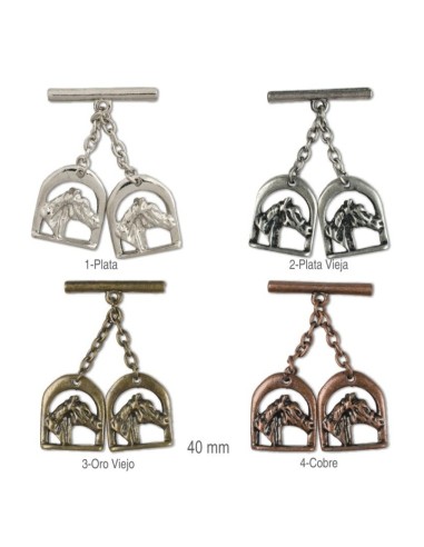 Cairel metálico estribos y caballos.