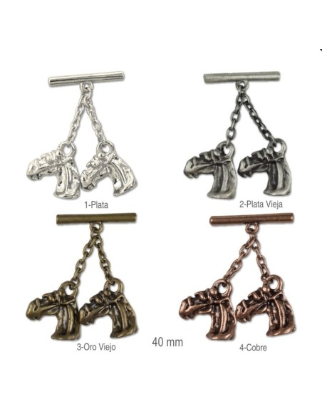 Cairel metálico caballos