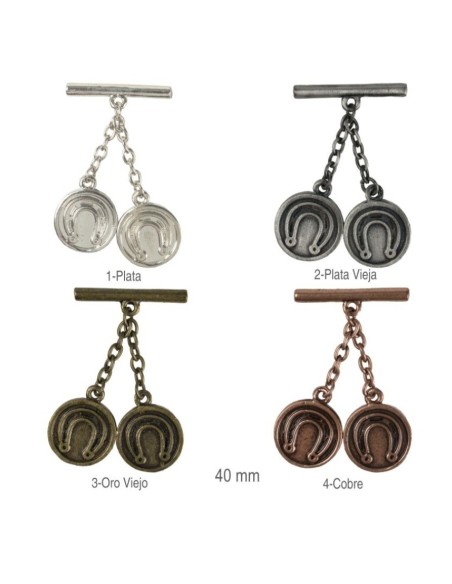 Cairel metálico herradura 4 cm.