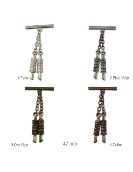 Cairel metálico banderas