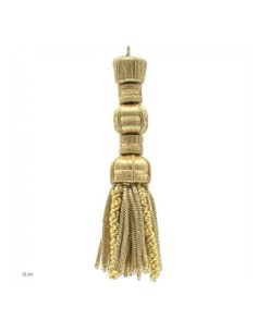 Borla dorada metalizada 15 cm