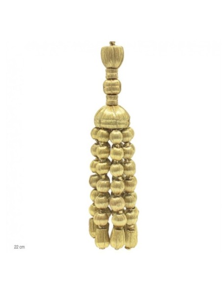Borla dorada metalizada 22 cm