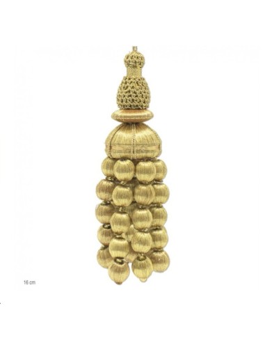 Borla dorada metalizada 16 cm