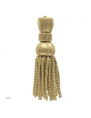 Borla dorada metalizada 10,5 cm
