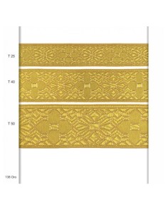 Galón dorado metalizado 25mm-40mm-50mm