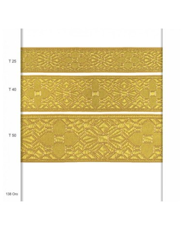Galón dorado metalizado 25mm-40mm-50mm