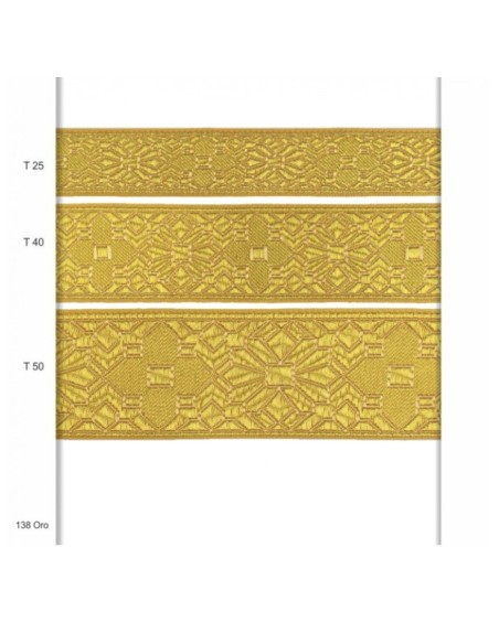 Galón dorado metalizado 25mm-40mm-50mm