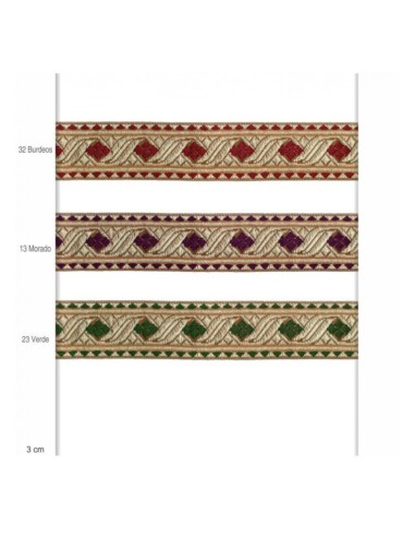 Galón metalizado dorado y color | Mercería Alfambra