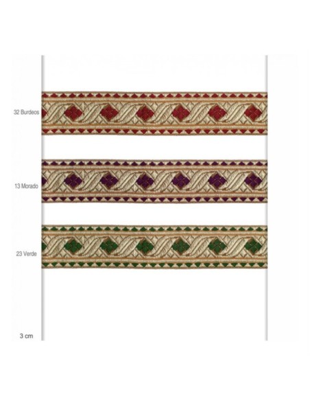 Galón metalizado dorado y color | Mercería Alfambra