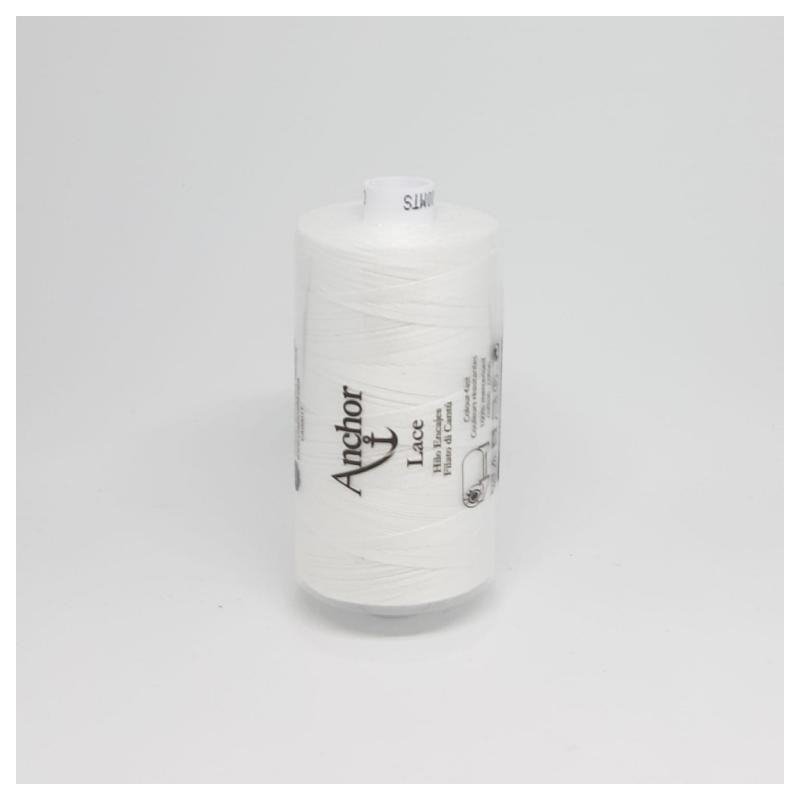 Hilo bolillos Anchor blanco para encaje.