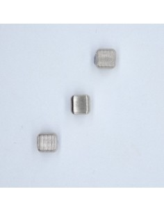 Botón plata cuadrado camisero T.16