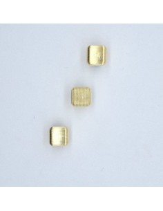 Botón plata cuadrado camisero T.16 2
