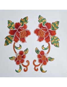 Aplicación flor termoadhesiva dos caras . 2