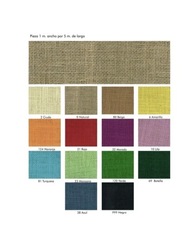 Tela arpillera 1 metro de largo