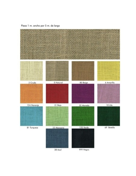 Tela arpillera 1 metro de largo