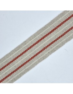 Cinta lino rayas 3 cm.