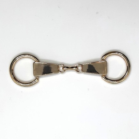 Broche metálico brillante dorado