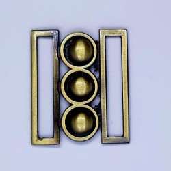 Hebilla metálica cinturón plata. 2