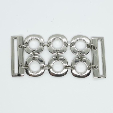 Aplique metálico círculos níquel para cinturón