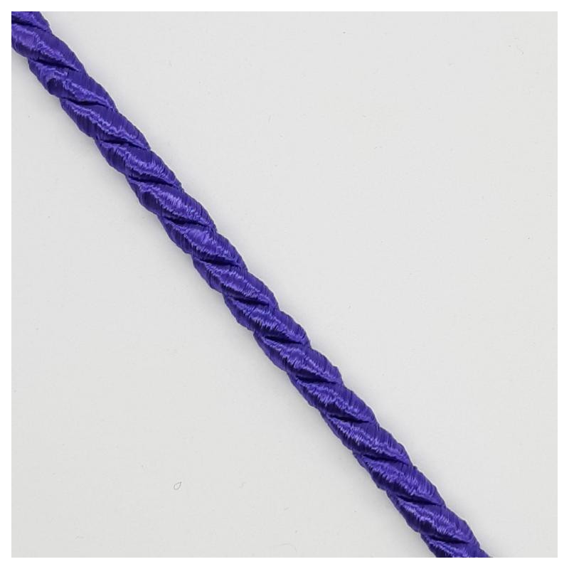 Cordón seda suave trenzado decorativo morado