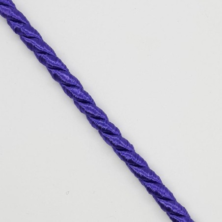 Cordón seda suave trenzado decorativo morado