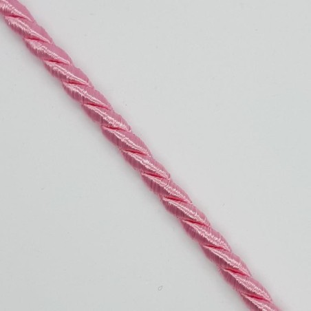 Cordón seda suave trenzado decorativo rosa