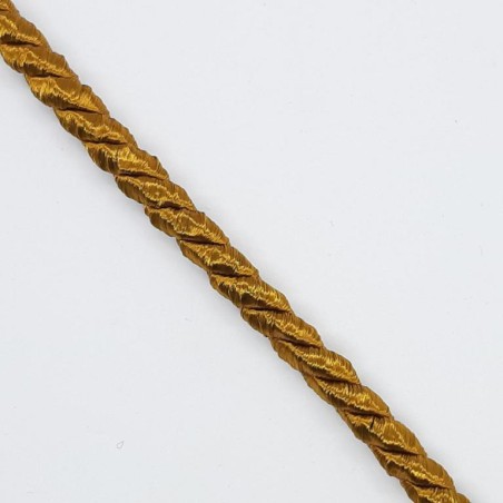 Cordón seda suave trenzado decorativo marrón claro