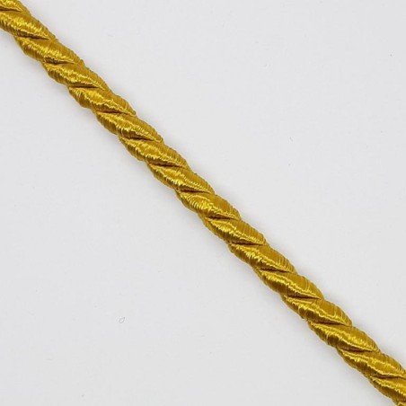 Cordón seda suave trenzado decorativo ocre