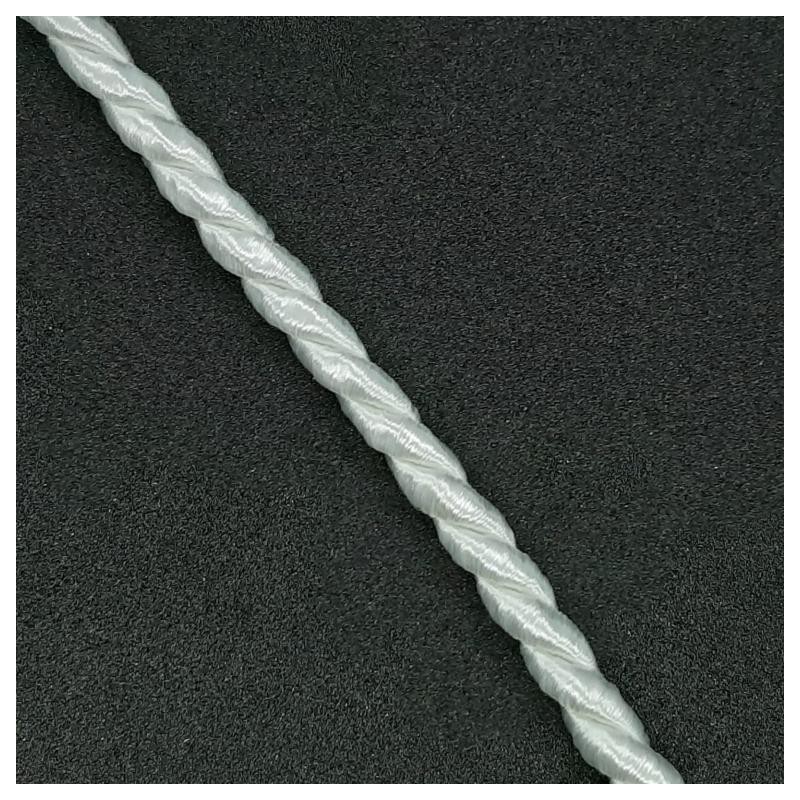 Cordón seda suave trenzado decorativo blanco