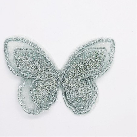 Aplique mariposa brillo decorativo verde