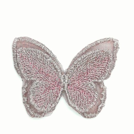 Aplique mariposa brillo decorativo rosa