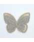 Aplique mariposa brillo decorativo beige