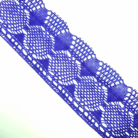 Encaje bolillo círculos calados verde morado