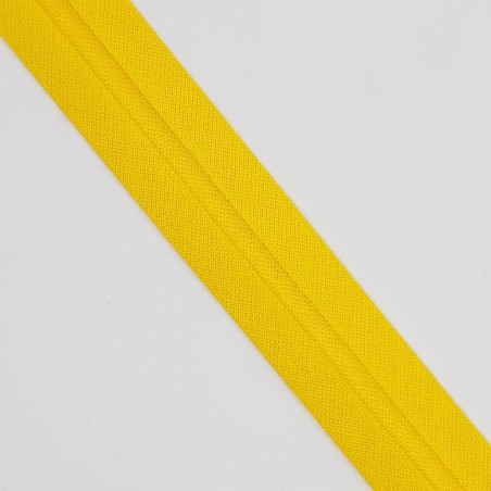 Cinta al bies algodón 1, 8 cms decorativa amarillo