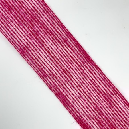 Cinta yute 4 cms tejido de saco fucsia